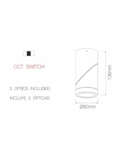 Foco de techo Plus - Beneito & Faure - Foco de superficie LED orientable
