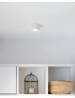 Foco de techo Puck - Arkoslight - Diseño circular en 4 colores, Lámpara LED Ø 8 cm/Ø 9.5 cm