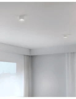Foco de techo Puck - Arkoslight - Diseño circular en 4 colores, Lámpara LED Ø 8 cm/Ø 9.5 cm