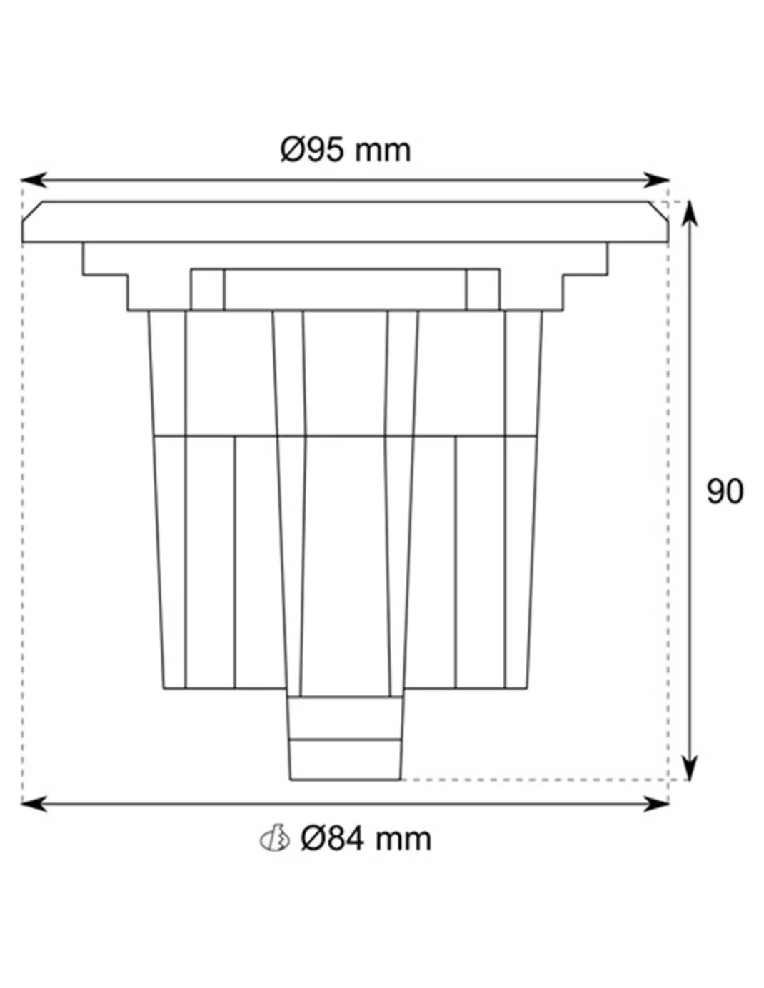 Foco empotrable de exterior Kiev - Conalux - Lámpara de suelo de aluminio, basculante