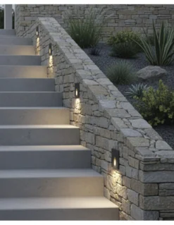 Foco empotrable de exterior Virgo - ACB - Lámpara cuadrada para iluminar escaleras