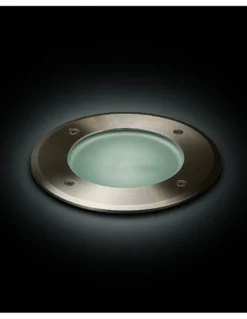 Foco empotrable de suelo Nitra - Conalux - Lámpara LED de acero inoxidable, Ø 15/18 cm