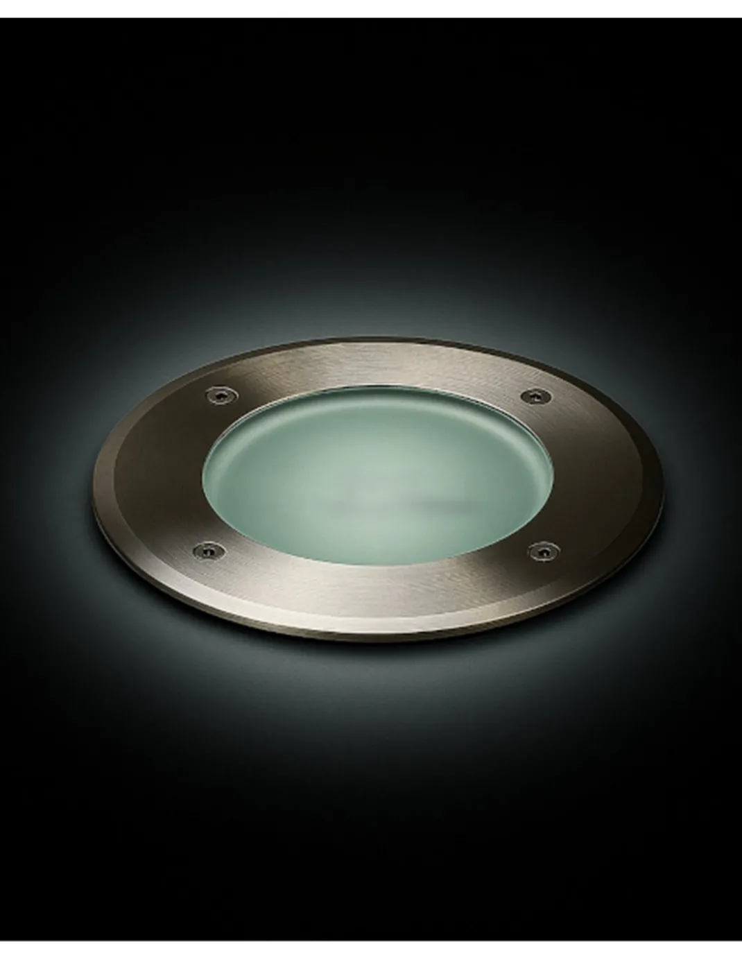 Foco empotrable de suelo Nitra - Conalux - Lámpara LED de acero inoxidable, Ø 15/18 cm
