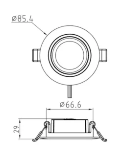 Foco empotrable de techo Panama - Mantra - Downlight redondo LED