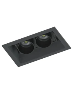 Foco empotrable Hera S2 - Conalux - Lámpara basculante en color negro, 2 luces
