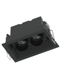Foco empotrable Hera S2 - Conalux - Lámpara basculante en color negro, 2 luces