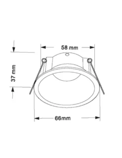 Foco empotrable Kiel - Mantra - Downlight redondo, Ø 6,6 cm
