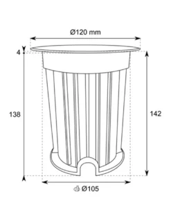 Foco empotrable para suelo Cracov - Conalux - Lámpara de exterior de acero inoxidable, IP67