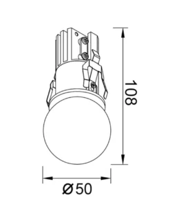 Foco LED empotrable Bead - Mantra - Lámpara con difusor globo