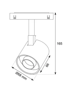 Foco para carril magnético Hera R11 6W - Conalux - Proyector de techo orientable