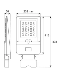 Iluminación vial solar V-Solar - Conalux - Lámpara con sensor de movimiento, acabado negro