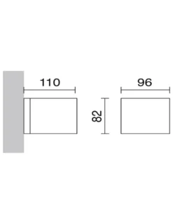 IP 65 LED outdoor wall surface lamp - Isora - Dopo - Novolux