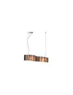 Lampara colgante Vento - a-emotional light - Lámpara de cristal beige, 96 cm