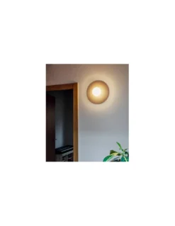 Lámpara Aplique Knock - Milán - Pared y Techo 40 x 10.8 Madera + Color Beige