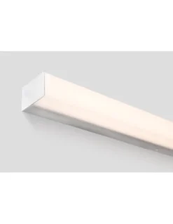 Lámpara aplique para espejos Nilo – Faro – Lámpara de baño, LED 3000K, Blanco/Cromo, 60/90 cm