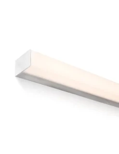 Lámpara aplique para espejos Nilo – Faro – Lámpara de baño, LED 3000K, Blanco/Cromo, 60/90 cm