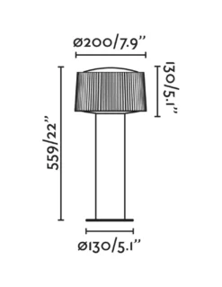 Lámpara baliza de exterior Muffin – Faro – Sobremuro aluminio gris oscuro, 55.9 cm