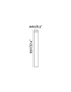 Lámpara baliza para exterior Bast – Faro – Lámpara de aluminio, LED SMD 3000K, 95 cm