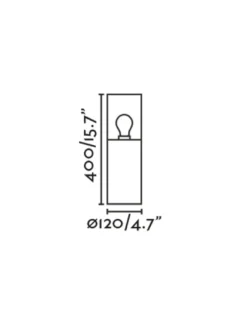 Lámpara baliza para exterior Kila – Faro – Lámpara IP65, 40-70 cm