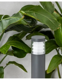 Lámpara Baliza PLIM 3 - Faro - Exterior y jardin, color gris oscuro