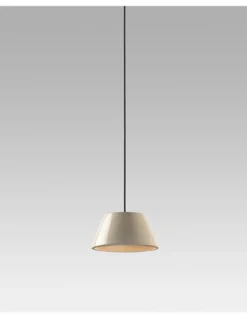 Lámpara colgante Absidiola Cónica - Luxcambra - Pantalla de cerámica beige