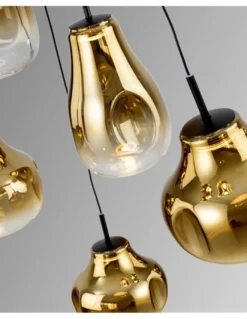 Lámpara colgante Aledis - Schuller - Lámpara de 5 luces de cristal soplado
