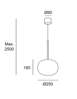 Lámpara colgante Alive – LedsC4 – Lámpara de cristal tipo bola, LED 2700K 454 lm