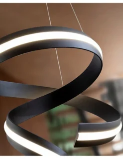 Lámpara colgante Amara - Schuller - Lámpara minimalista vertical, negra