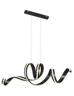 Lámpara colgante Amara - Schuller - Lámpara minimalista negra, horizontal