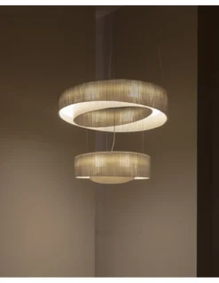 Lámpara colgante Anel - a-emotional light - Lámpara de diseño biomórfico y vanguardista, malla de acero