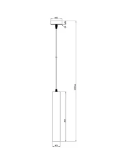 Lámpara colgante Antia – AJP – Lámpara tubular minimalista