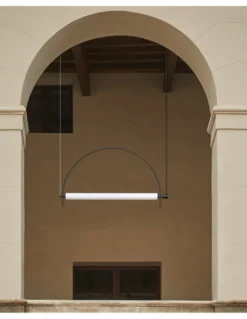Lámpara colgante Arc – Aromas – Lámpara de techo decorativa, Dorada-Negra, LED 3000K