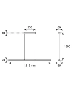 Lámpara colgante Atila - Conalux - Lámpara lineal LED, IP44