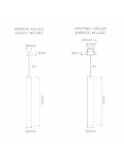 Lámpara colgante Atmos - Beneito & Faure - Lámpara LED Ø5.2 cm, luz regulable