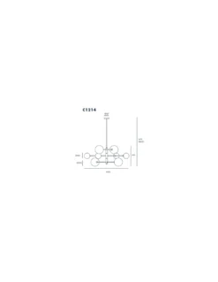 Lámpara colgante Atom - Aromas - Lámpara tipo bola, 8 luces LED 2700K, Altura regulable