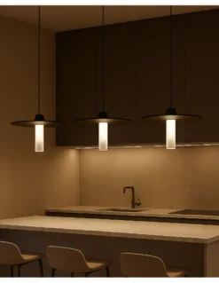 Lámpara colgante Beira S450 - B.lux - Diseño decorativo con vidrio cilíndrico y pantalla circular