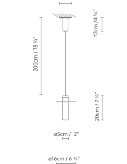 Lámpara colgante Beira S160 - B.lux - Suspensión cilíndrica de vidrio con luz focal