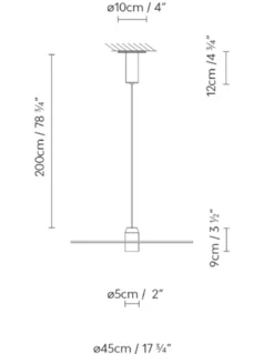 Lámpara colgante Beira S DK 450 - B.lux - Diseño minimalista con pantalla circular y luz focal
