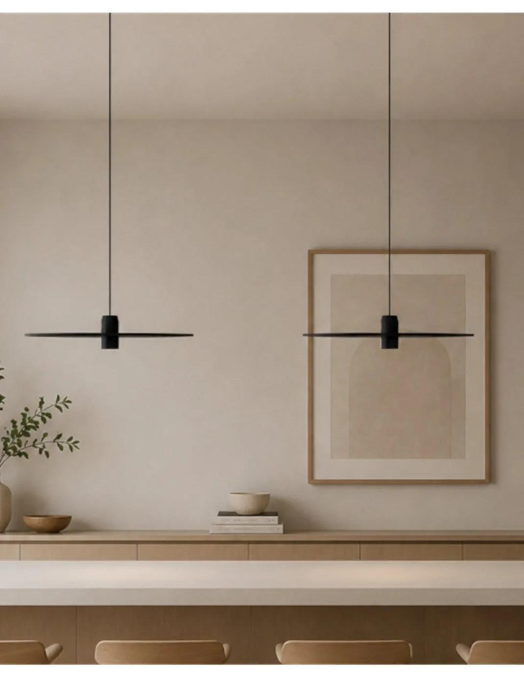 Lámpara colgante Beira S DK 450 - B.lux - Diseño minimalista con pantalla circular y luz focal