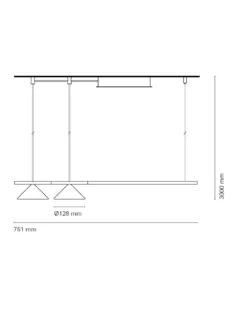 Lámpara colgante Belle Linear - Nexia - Diseño moderno lineal