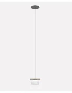 Lámpara colgante Belle Single Cristal - Nexia - Pantalla de vidrio