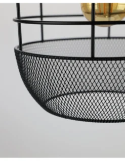 Lámpara colgante Birtley - IDP Lampshades - Lámpara jaula negra