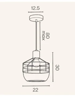 Lámpara colgante Birtley - IDP Lampshades - Lámpara jaula negra