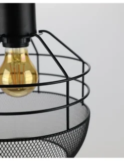 Lámpara colgante Birtley - IDP Lampshades - Lámpara jaula negra