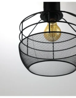 Lámpara colgante Birtley - IDP Lampshades - Lámpara jaula negra
