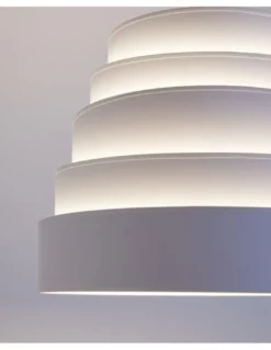 Lámpara colgante Blur – Massmi – Lámpara decorativa con pantalla de algodón opaco, Difusor de pergamino