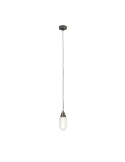 Lámpara colgante Brume - Faro - LED gris matelizado para baño IP44