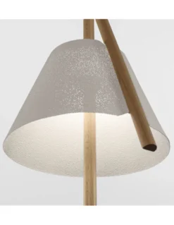 Lámpara colgante Cambo - a-emotional light - Lámpara decorativa de malla y madera de haya