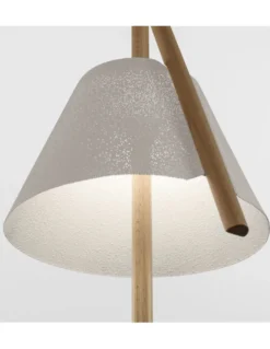 Lámpara colgante Cambo - a-emotional light - Diseño moderno con pantalla de malla y madera