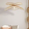 Lámpara colgante Chenoa - IDP Lampshades - Doble pantalla ondulada de mimbre